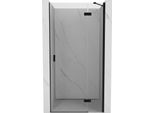 Mexen Mist-H Porta Doccia A Battente Destra 70 Cm, Trasparente, Nero - 8A5-070-000-70-00-P