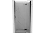 Mexen Mist-H L Porta Doccia Battente Destra 70 Cm, Trasparente, Nero - 8A5L-070-000-70-00-P