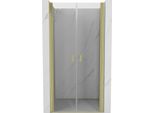Mexen Mist Porta Doccia A Battente 95 Cm, Trasparente, Oro Spazzolato - 8A7-095-000-55-00