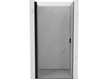 Mexen Mist-B Porta Doccia Battente 70 Cm, Trasparente, Nero - 8A2-070-000-70-00