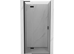Mexen Mist-H L Porta Doccia A Battente Sinistra 80 Cm, Trasparente, Nero - 8A5L-080-000-70-00-L