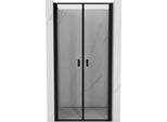 Mexen Mist Porta Doccia A Battente 120 Cm, Cornice Nera, Nero - 8A7-120-000-70-70
