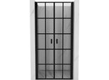 Mexen Mist Porta Doccia Battente 120 Cm, Griglia Nera, Nero - 8A7-120-000-70-77