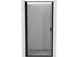 Mexen Mist-B Porta Doccia A Battente Sinistra 80 Cm, Cornice Nera, Nero - 8A2-080-000-70-70-L