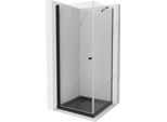 Mexen Pretoria Cabina Doccia A Battente 70 X 70 Cm, Trasparente, Nera + Piatto Flat, Nero - 852-070-070-70-00-4070B