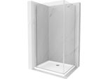 Mexen Pretoria Cabina Doccia A Battente 70 X 120 Cm, Trasparente, Cromo + Piatto Flat - 852-070-120-01-00-4010