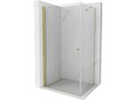 Mexen Pretoria Cabina Doccia Battente 80 X 90 Cm, Trasparente, Oro - 852-080-090-50-00