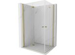 Mexen Mist-F Duo Cabina Doccia Pieghevole Sinistra 95 X 90 Cm, Trasparente, Oro - 8A6-095L-090P-50-00