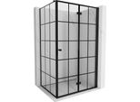Mexen Mist-F Cabina Doccia Pieghevole Destra 75 X 95 Cm, Griglia Nera, Nero - 8A6T-075-095-70-77-P