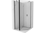 Mexen Mist Cabina Doccia Pentagonale A Battente 80 X 80 Cm, Trasparente, Nera - 8A8-080-080-70-00