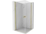 Mexen Mist-B Duo Cabina Doccia Battente 95 X 95 Cm, Trasparente, Oro - 8A2-095-095-50-00