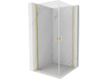 Mexen Mist-B Duo Cabina Doccia A Battente 95 X 95 Cm, Trasparente, Oro Spazzolato - 8A2-095-095-55-00