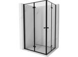 Mexen Mist-F Duo Cabina Doccia Pieghevole Sinistra 120 X 70 Cm, Cornice Nera, Nero - 8A6-120L-070P-70-70