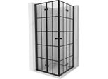 Mexen Mist-F Duo Cabina Doccia Pieghevole 120 X 120 Cm, Griglia Nera, Nero - 8A6-120L-120P-70-77
