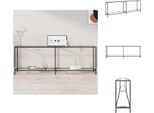 Vidaxl Tavolino Trasparente 220X35X75,5 Cm In Vetro Temperato - Tavolini