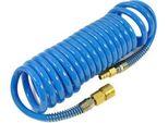 Tubo A Spirale 8X12 5M Poliuretano Blu Ottone Attacchi Rapidi