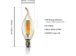 Zmh 6 Pezzi Lampadina E14 Vintage Led Bianco Caldo 4W Ambra Lampadina Retrò Edison Lampadina Luce Natale Lampadina Vetro