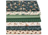 Patchwork- Und Quiltpaket "Waldtiere", GrüN-Color
