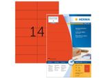 Herma Etiketten A4 Rot 105X42,3Mm Papier Matt 1400 St.