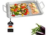 Bremermann Piastra Per Grigliare 43 X 25 X 5 Cm Cesto Per Grigliare In Acciaio Inox Padella Per Grigliare