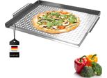 Bremermann Piastra Per Grigliare 39,5 X 3 X 29 Cm Cesto Per Grigliare In Acciaio Inox Padella Per Grigliare