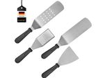 Set Di Spatole E Spatole Per Griglia Bremermann 4 Pezzi, Acciaio Inox