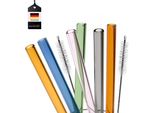 Bremermann 6 Cannucce In Vetro, Lunghezza 25 Cm, Riutilizzabili, Colorate Incl. 2 Rein