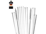 Bremermann 6 Cannucce In Vetro, Lunghezza 25 Cm, Riutilizzabili, Trasparenti Incl
