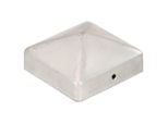 Vidaxl Tappi Per Pali 6 Pz. Piramide Metallo Zincato 71 X 71 Mm
