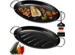 Set Di 2 Padelle Per Grigliare Il Pesce Bremermann Ovali, Con Rivestimento Antiaderente, 39,5 X 20,5 Cm