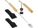 Set Di 2 Forchette Telescopiche Per Barbecue Bremermann / Inclusa Borsa / Acciaio Inox E Bambù