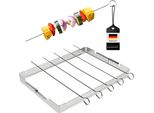 Bremermann 6 Spiedini Da Barbecue Con Supporto / Set Di Supporto Per Spiedini Da Barbecue In Acciaio Inox