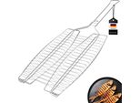 Bremermann Griglia Per Pesce 2-Fold / Acciaio Inox / Circa 65 X 26,5 Cm / Arrosto Per Pesce