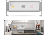 Yakimz Sponda Letto Lettino Sponda Di Sicurezza 150Cm Protezione Anticaduta, Sponda Letto Di Sicurezza Regolabile In Altezza, Sponda Letto Pieghevole Modello Grazioso