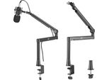Nanors RS471 Asta Microfonica Professionale Con Gestione Integrata Dei Cavi Braccio Microfonico Regolabile Braccio Girevole Per Microfono Da 3/8"- 5/8"" Montaggio Da Tavolo Max. 2 Kg"