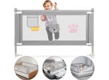 Yakimz Protezione Letto Bambini Protezione Letto Regolabile In Altezza 150Cm Protezione Anticaduta Letto Per Bambini, Protezione Letto Per Bambini Con Rete Arieggiata, Per Letto Famiglia E Lettino