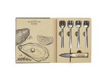 Set Per Ostriche Con Coltello E Forchette - Set Completo Per L'apertura Delle Ostriche - Include 4 Forchette In Acciaio Inox E Coltello Per Ostriche Con Manico In Legno - Marrone