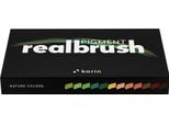 Set Di Pennarelli A Pigmento Karin Realbrush Colori Naturali 12 Pezzi - Penne A Pennello
