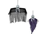 Scheletro Decorazione Di Halloween Fantasma Appeso Figure Dell'orrore Fantasma Infestato Spettrale Decorazione Di Halloween Decorazione Di Festa Scheletro Fantasma Inquietante Decorazione Di Halloween Cimitero Tristo Mietitore, Colore: Nero