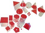 Eduplay Corpi Geometrici Grandi Rosso Trasparente 17 Pz
