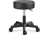 Tresko Sgabello Rotante Regolabile In Altezza Nero 150 Kg | Sgabello Girevole Sgabello 10 Cm Di Spessore Imbottitura 47-60 Cm | Sgabello Da Lavoro Sgabello Da Ufficio Girevole A 360° Con Rotelle