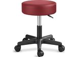 Tresko Sgabello Rotante Regolabile In Altezza Rosso Vino 150 Kg | Sgabello Girevole Sgabello 10 Cm Di Spessore Imbottitura 47-60 Cm | Sgabello Da Lavoro Sgabello Da Ufficio Girevole A 360° Con Rotelle