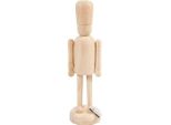 Figura In Legno Su Piede, 45 Cm