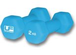 Manubri Urban Fitness In Neoprene Esagonale Blu - 2 X 2 Kg - Set Per Il Fitness
