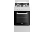 Beko FSG522DWC Küchenherd Freistehender Herd Gas Gaskochfeld Schwarz, Weiß