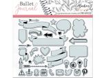 Set Di Timbri Aladine Bullet Journal Banner E Pittogrammi 16X16 Cm