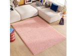 Tappeto Tapiso Essence Shaggy Unicoloured Modern Pink ÖKotex 200 X 300 Cm