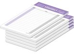 Pricaro Lista Della Spesa "Typo"", Magnetica, Viola, A6, 25 Fogli, 5 Pezzi"