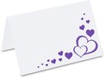 Pricaro "Sciame Di Cuori"" Segnaposto, Viola, 50 Pezzi"