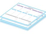 Pricaro Agenda Settimanale "Allerlei"", Celeste, A4, 25 Fogli, 3 Pezzi"